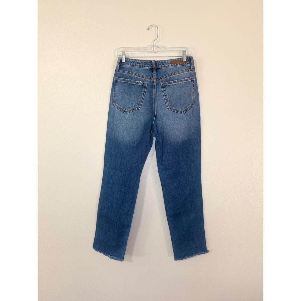 Cello High Rise Distressed Straight Leg Jeans Size 7 Medium Wash - Picture 3 of 8